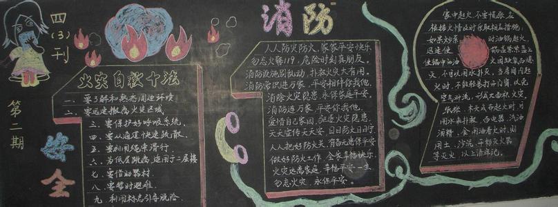 小学生安全黑板报图片 小学生安全黑板报版面设计图