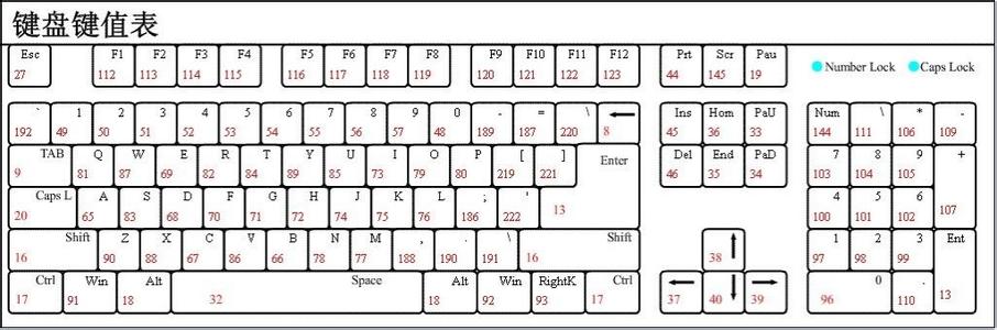 键盘对应的ascii码 键盘对应的ASCII码是什么