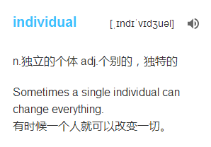 individual individual的短语有哪些