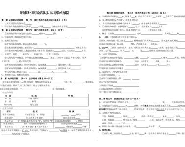 初三地理湘教版期末知识点复习