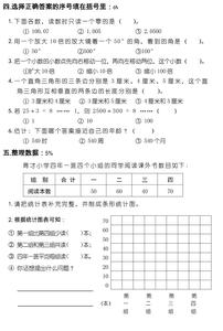 四年级数学期中测试卷 四年级下册数学期末测试卷