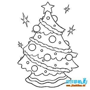 圣诞树简笔画 学会画圣诞树的简笔画