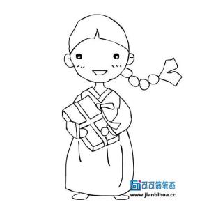 可爱的小人图片简笔画 可爱韩国小人简笔画图片