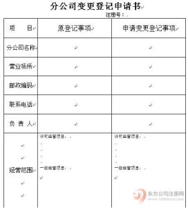 注册分公司的流程 注册分公司的资料