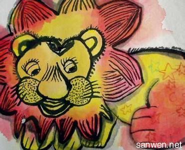 儿童中国画图片 儿童中国画狮子图片