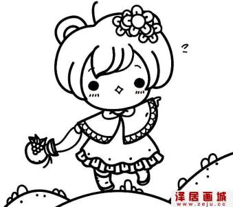 卡通小女孩简笔画图片 卡通小女孩图片简笔画 小女孩简笔画图片大全