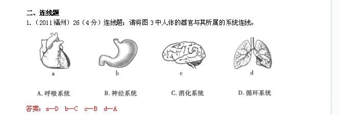 初一生物备考知识：动物体的结构层次