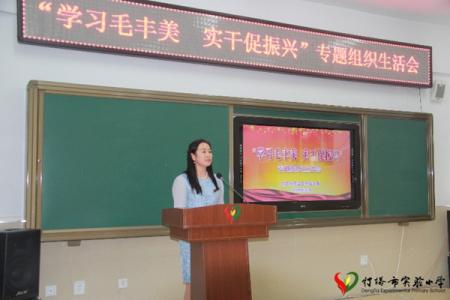 学习毛丰美实干促振兴专题组织生活会资料