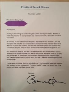 奥巴马给女儿的一封信 给总统奥巴马的一封信