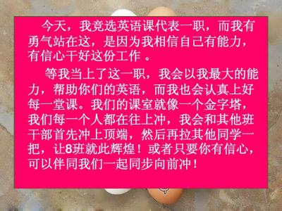 竞选美术课代表发言稿 竞选班干部课代表发言稿