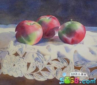杭州水彩苹果画法步骤 苹果静物水彩画教程
