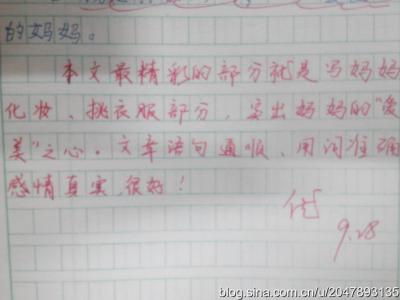 教师对小学生写字评语 教师写学生评语