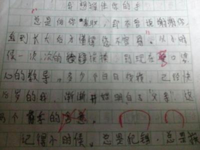 小学生作文父爱 以读懂父爱为题的小学生作文