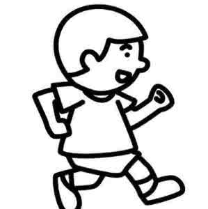 儿童简笔画图片人物 跑步儿童人物简笔画图片