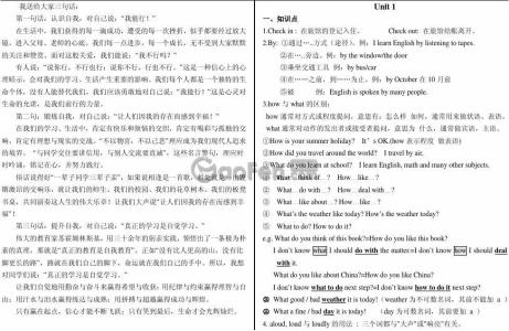 九年级英语上册知识点 九年级英语知识点