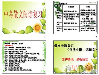 2016中考散文阅读训练 语文中考散文阅读训练