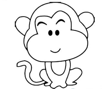 可爱小猴子简笔画图片 可爱的猴子简笔画图片