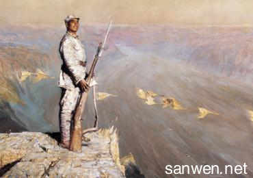 军事题材油画 表达岁月的油画题材图片