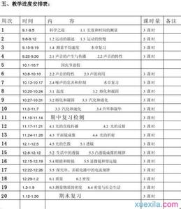 八年级下物理教学计划 八年级物理上册教学工作计划