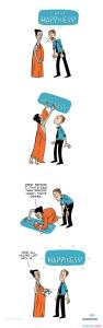 漫画英语笑话：佛陀教你幸福