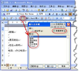 word邮件合并 word中怎样邮件合并