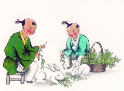 中国画图片 关于小孩中国画图片