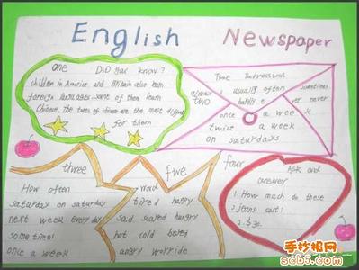 英语手抄报版面设计图 六年级英语手抄报版面设计图