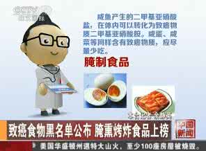 一级致癌食物黑名单 十大致癌食品黑名单