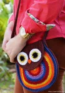 钩针编织手提袋视频 钩针编织----“猫头鹰”手袋