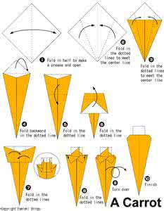 胡萝卜折纸 胡萝卜折纸 胡萝卜折纸图解