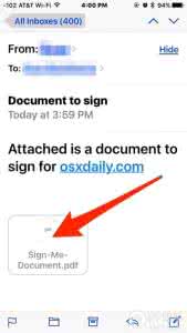 邮件签署 iOS9如何通过邮件应用内签署文件并回信使用教程