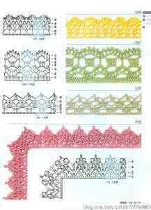 钩针编织花样1000例 钩针编织----花片饰边300例