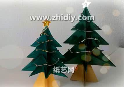 简单圣诞树折纸图解 圣诞树简单折法教程教你如何制作折纸圣诞树