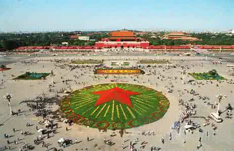 花坛设计图 天安门广场花坛