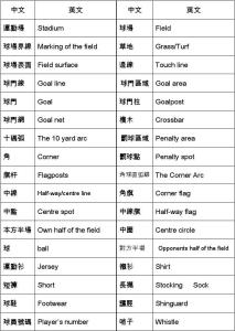足球术语 足球术语 足球战术用语名词的解释