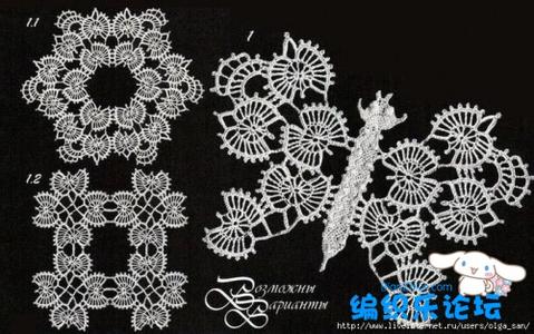 钩针蝴蝶图解 美艳的蝴蝶钩针衫（图解）