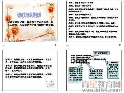 中考语文复习指导:文体知识点口诀