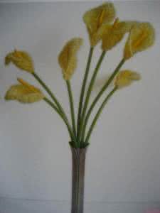 绒线钩针教程百合花 美轮美奂的绒线钩花,有教程。