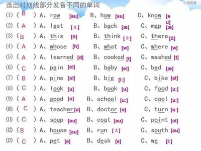 小升初英语复习（字音词语）