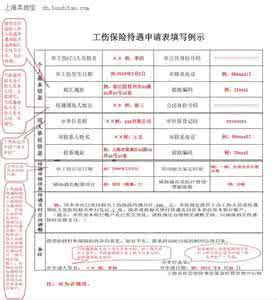 工伤保险待遇申报表 工伤保险待遇申请表 工伤保险待遇申报表