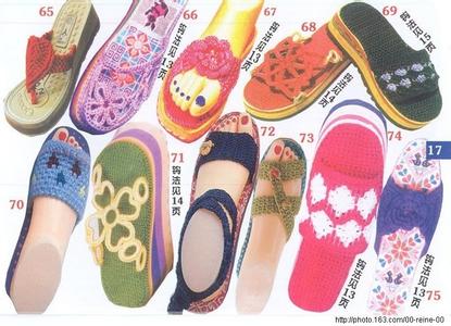 手工钩针编织凉鞋 钩针手编凉鞋