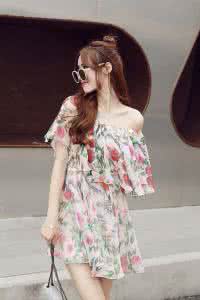 2017最时尚的连衣裙 夏季时尚甜美一字领连衣裙推荐