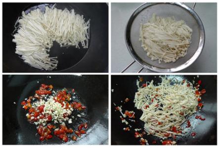 简单开胃家常菜 简单四步做解腻开胃菜。【剁椒金针菇】