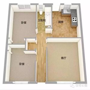 新农村平房住宅设计图 新农村自建房户型图纸，单层平房，占地20mX12m