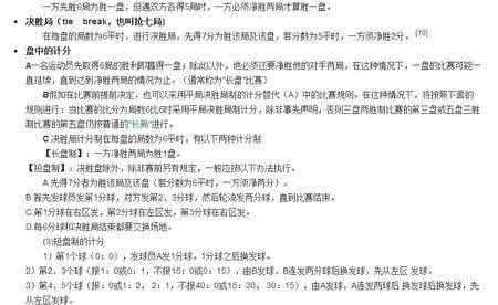 网球的比赛规则 网球比赛规则 网球的比赛规则有哪些