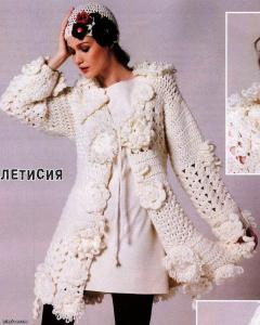 钩针大气风衣图解 珍藏精品 优雅的钩针长风衣(图解)