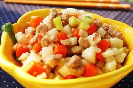 炒山药 山药炒肉丁