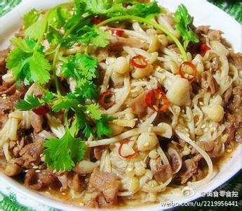 金针菇炒羊肉片 【图】金针菇炒羊肉片