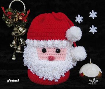 圣诞老人钩针图解 【包包教程】钩针“圣诞老人”束口袋