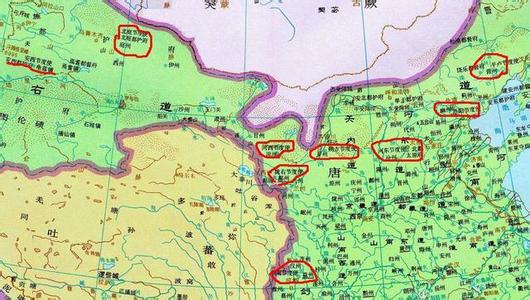 天宝十节度使分布图 天宝十节度使